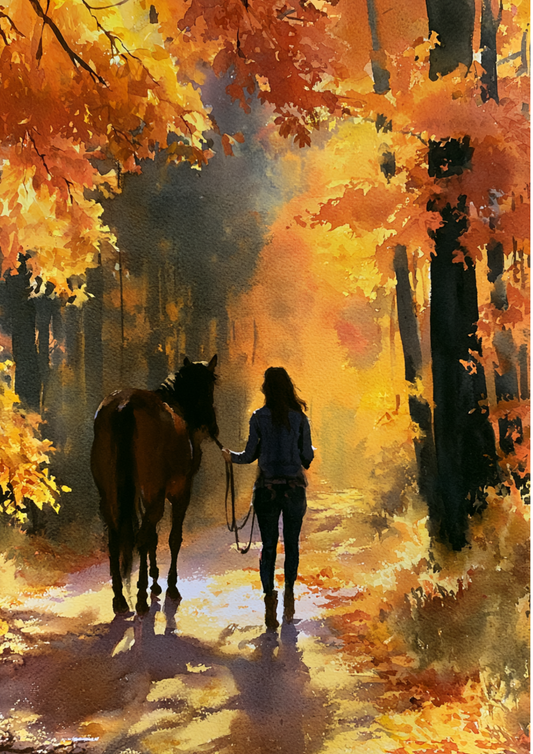 Sticker Sheet / Greeting Card – Autumn Time in the Forest Full Cat. No 10557
