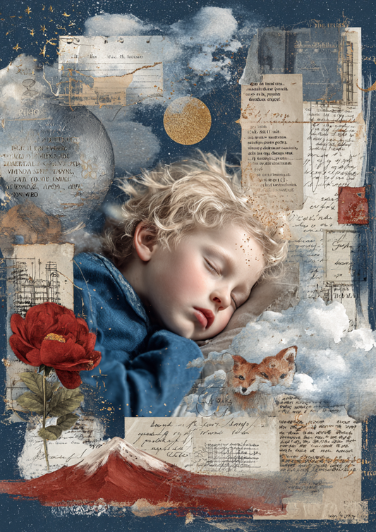 Sticker Sheet / Greeting Card – Sweet Dreams Little Boy Full Cat. No 10561