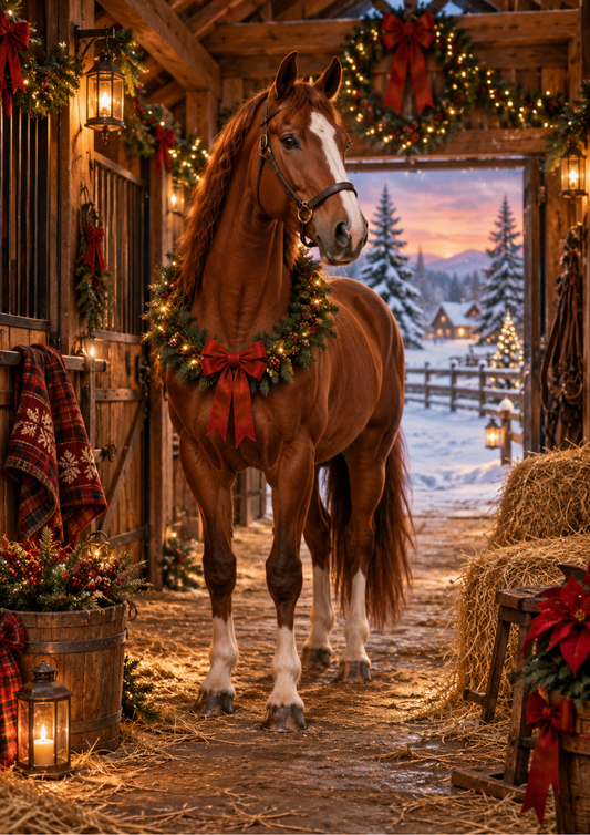 Sticker Sheet / Greeting Card – Christmas at the Winter Stables Full Cat. No 10614