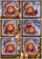 Sticker Sheet / Greeting Card – Winter Window Little Wonder Collage Cat. No 10637