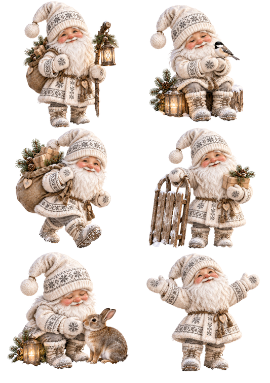 Sticker Sheet / Greeting Card – Scandinavian Gnome Winter Collage Cat. No 10646