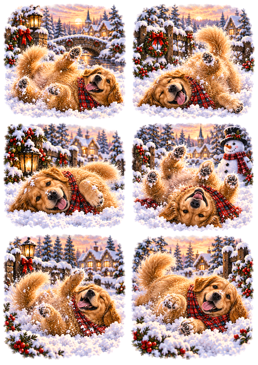 Sticker Sheet / Greeting Card – Let's Play Cute Lab Collage Cat. No 10680