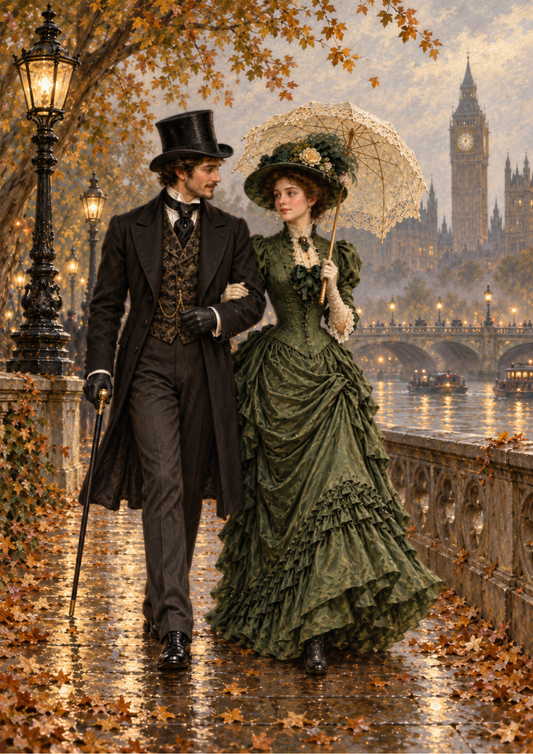 Sticker Sheet / Greeting Card – Victorian Romance by the Thames Full Cat. No 10750