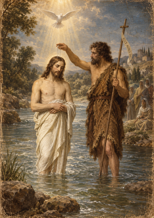 Sticker Sheet / Greeting Card – Baptism in the Jordan River Full Cat. No 10758
