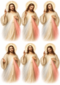 Sticker Sheet / Greeting Card – Divine Mercy Jesus Portraits Collage Cat. No 10761