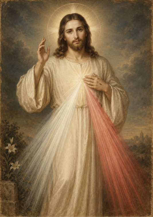 Sticker Sheet / Greeting Card – Divine Mercy in Timeless Light Full Cat. No 10762
