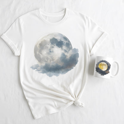 Halloween Moon Clipart – 24 PNG – Transparent – Watercolor Style – High Resolution – 300 DPI