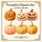 Watercolor Pumpkin Clipart Bundle: 24 PNG Fall Graphics (Digital Download)