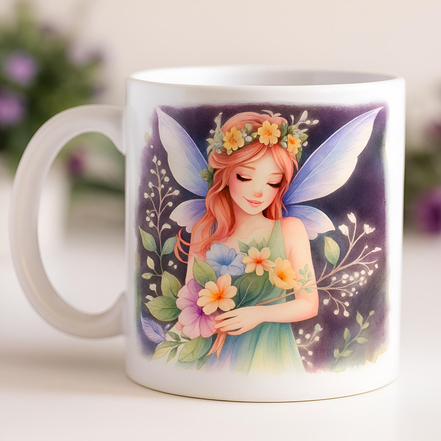 Watercolor Forest Fairies Clipart Set: 48 PNG Designs with Transparent Background