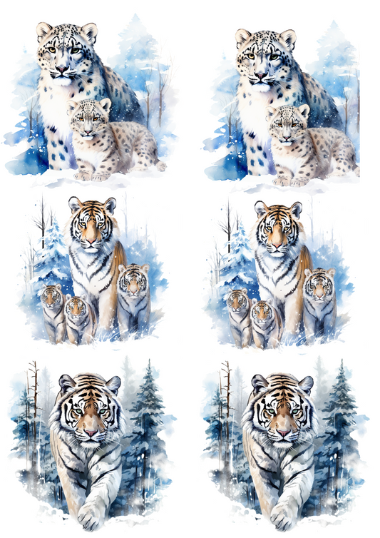 Sticker Sheet – Owl In Winter Time Collage Cat No. 4011