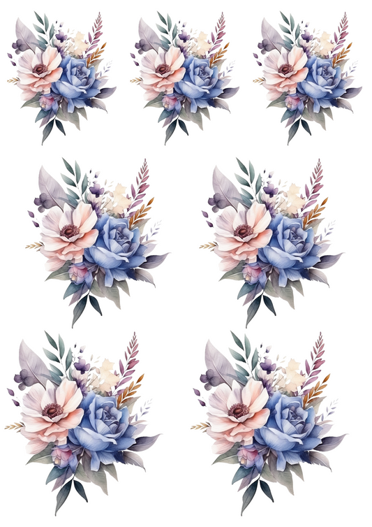 Sticker Sheet – Flower Bouquet Collage Cat No. 4037