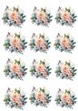 Klistremerkeark – Blomsterbukettkollasj Kat.nr. 4038