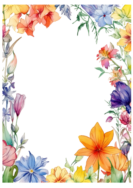 Sticker Sheet – Spring Colorful Flowers Full Cat. No.4235
