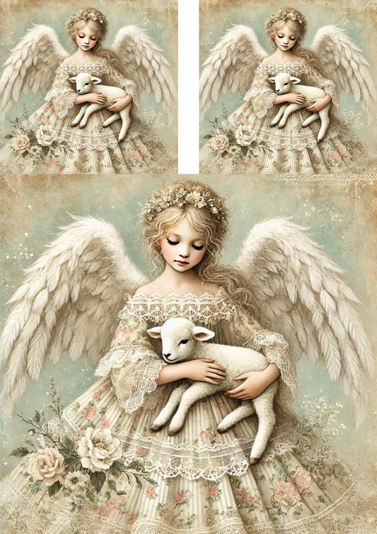 Sticker Sheet – Angel And Sheep Collage Cat. No. 4263