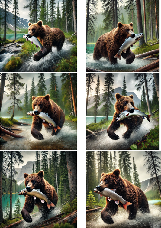 Sticker Sheet – Brown Bear Collage Cat. No. 4299