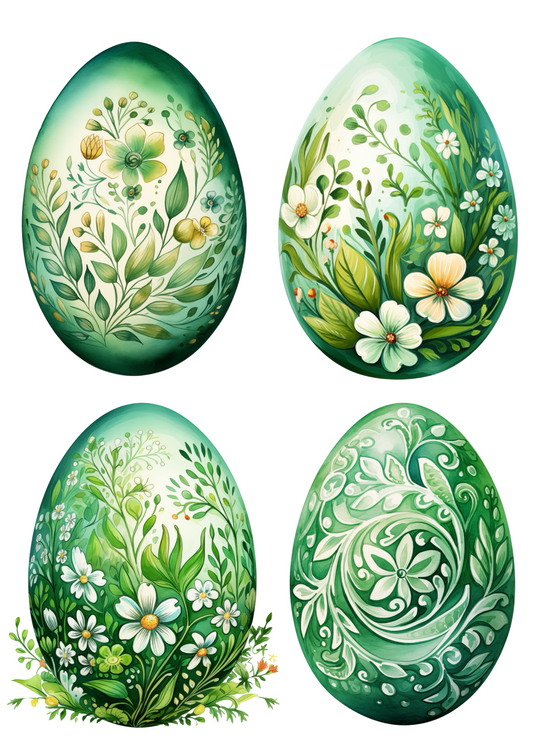 Sticker Sheet – Easter Eggs In Flowers Collage Cat. No. 4306