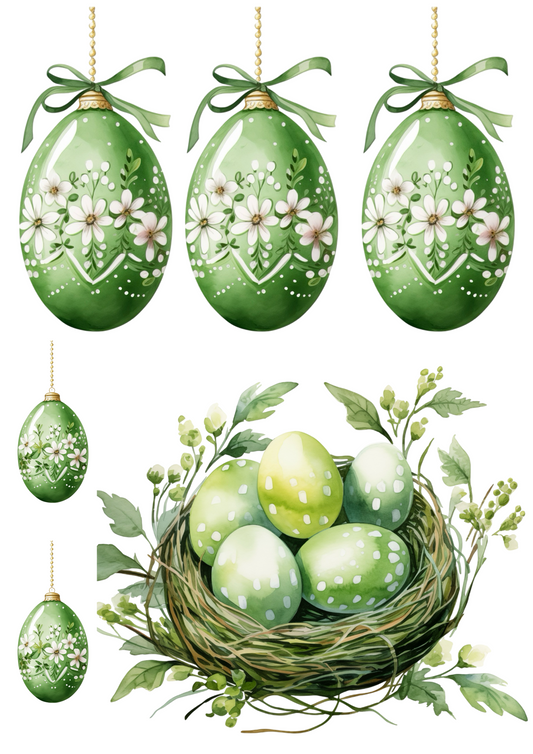 Sticker Sheet – Easter Eggs In Flowers 2 Collage Cat. No. 4307