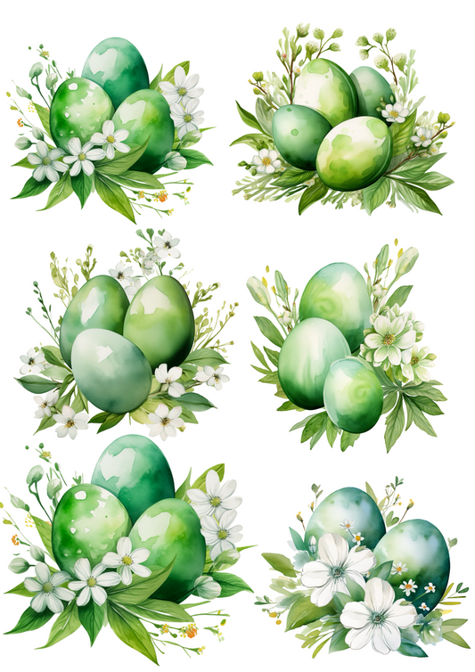 Sticker Sheet – Easter Eggs In Flowers 4 Collage Cat. No. 4309