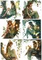 Stickerbogen – Collage „Waldfee sitzt auf Baum“, Kat.-Nr. 4333