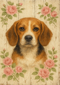 Aufkleberbogen – Beagle-Hund, vollständig, Kat.-Nr. 4350