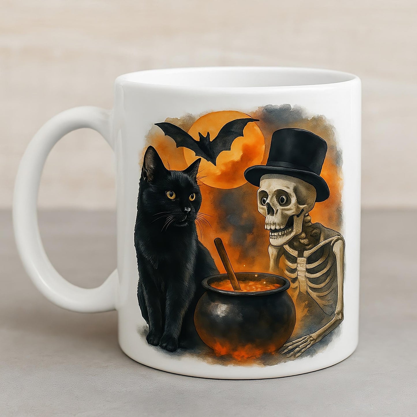 Watercolor Black Cat Clipart Set: Halloween Graphics (16 PNG)