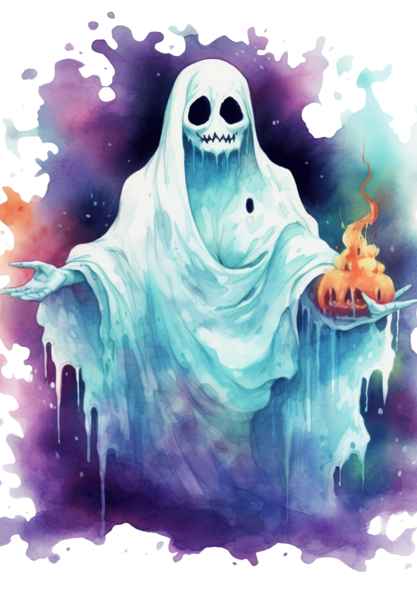 Sticker Sheet – Ghost And Halloween Pumpkins 3 Full Cat. No. 4402
