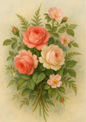 Wall Art Poster / Greeting Card / Sticker Sheet – Rustic Roses Full Cat. No. 4435