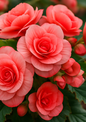 Wall Art Poster / Greeting Card / Sticker Sheet – Garden Begonias Full Cat. No. 4438