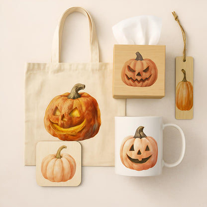 Watercolor Pumpkin Clipart Bundle: 24 PNG Fall Graphics (Digital Download)