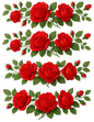 Wall Art Poster / Greeting Card / Sticker Sheet – Red Roses Collage Cat. No. 4565