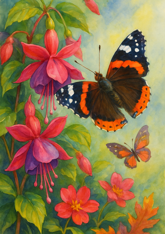 Sticker Sheet – Butterflie On Flower Full Cat. No. 4652