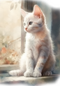 Wall Art Poster / Greeting Card / Sticker Sheet – Little Kitten Full Cat. No. 4678