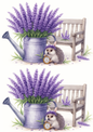 Wall Art Poster / Greeting Card / Sticker Sheet – Rice Paper Decoupage Hedgehog With Pocket Watch In Lavender Collage Cat. No. 4686