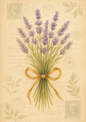 Wall Art Poster / Greeting Card / Sticker Sheet – Lavender Bouquet Full Cat. No. 4692