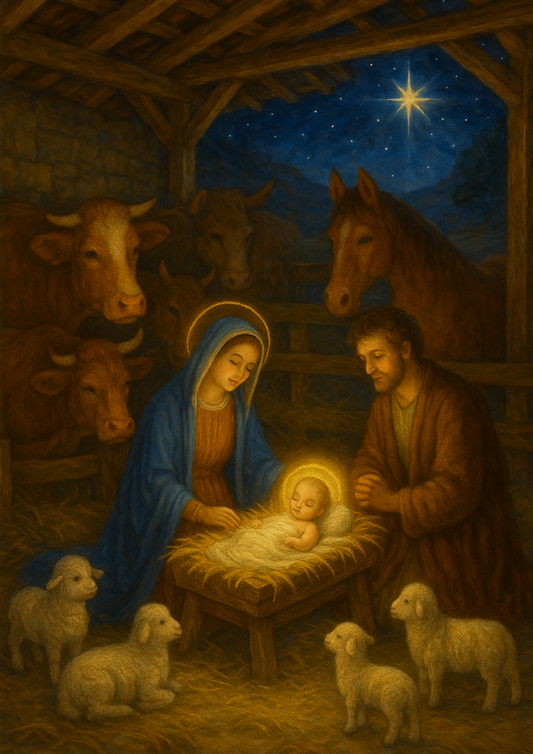 Sticker Sheet – Jesus And The Holy Family In The Bethlehem Manger Full Cat. No. 4741