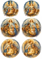 Wall Art Poster / Greeting Card / Sticker Sheet – Angel Over Jesus And The Holy Family Collage Cat. No. 4746