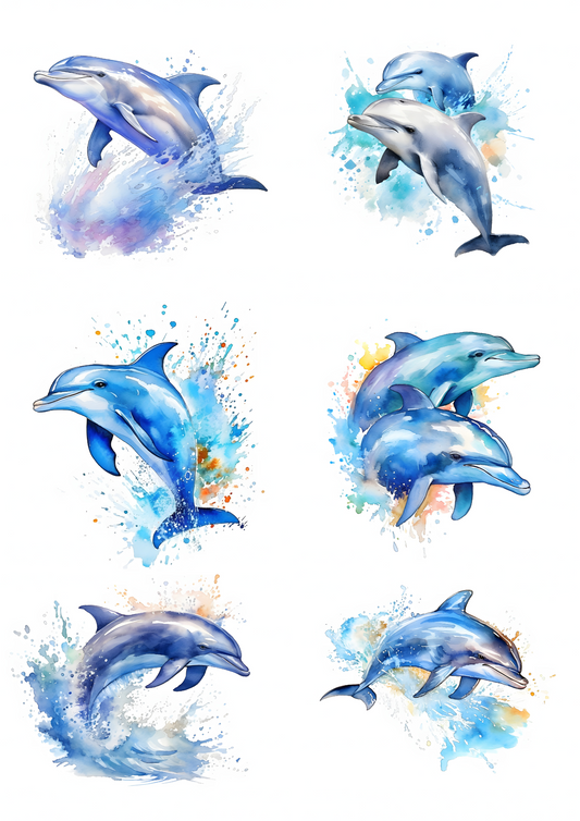 Sticker Sheet – Dolphins Collage Cat. No. 4766