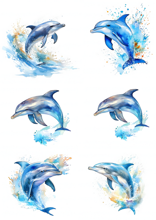 Sticker Sheet – Dolphins Collage Cat. No. 4767