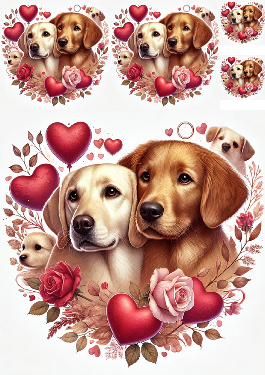 Sticker Sheet – Dogs in Love Collage Cat. No. 4801