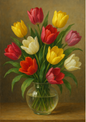 Wall Art Poster / Greeting Card / Sticker Sheet – Tulip Bouquet Full Cat. No. 4825