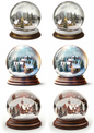 Wall Art Poster / Greeting Card / Sticker Sheet – Christmas Glass Balls Winter Collage Cat. No. 4845