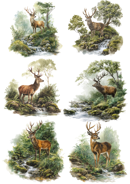 Sticker Sheet – Deer Collage Cat. No. 4881