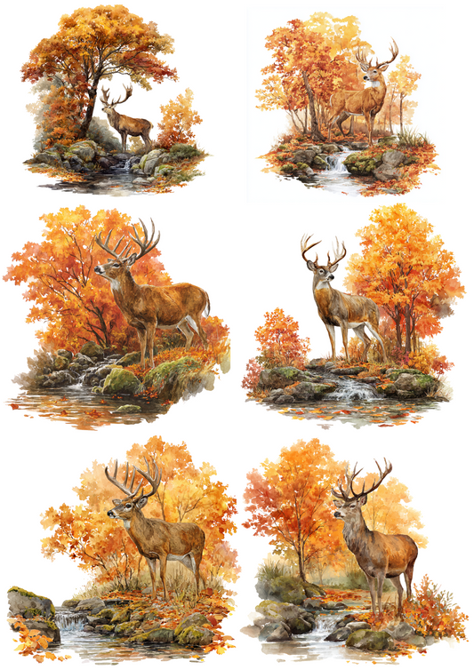 Sticker Sheet – Deer Autumn Collage Cat. No. 4883