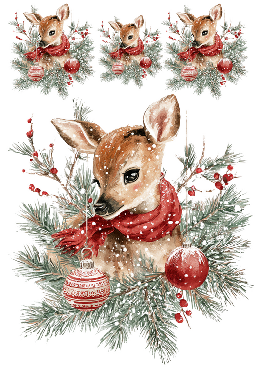 Sticker Sheet – Christmas Deer Collage Cat. No. 4897