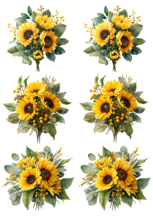 Sticker Sheet Sunflowers Collage Cat. No. 4943