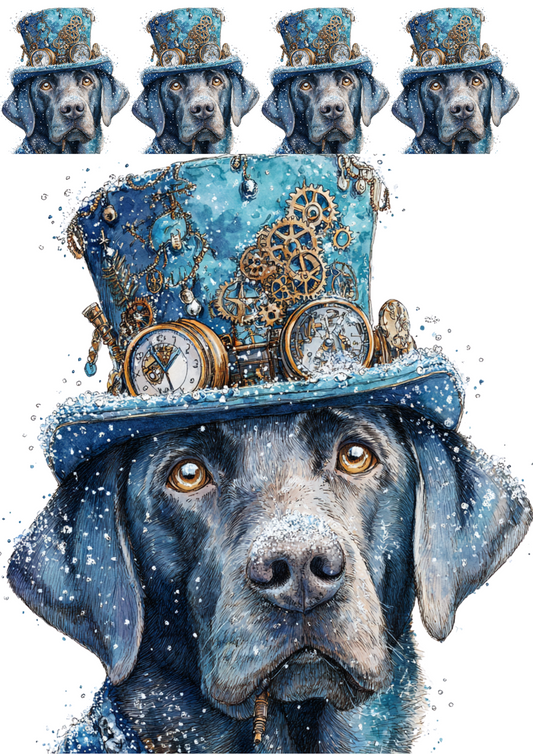Sticker Sheet – Steampunk Labrador Collage Cat. No. 4986