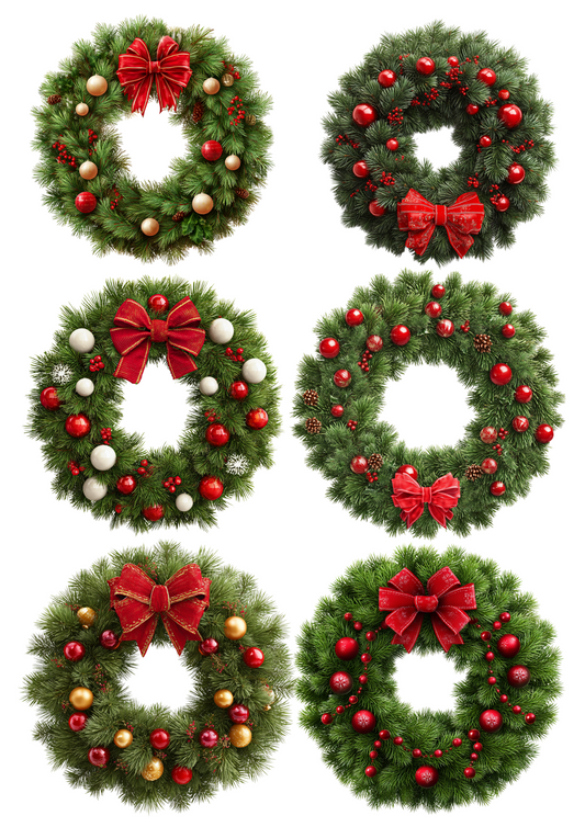 Sticker Sheet – Christmas Wreath Collage Cat. No. 4991