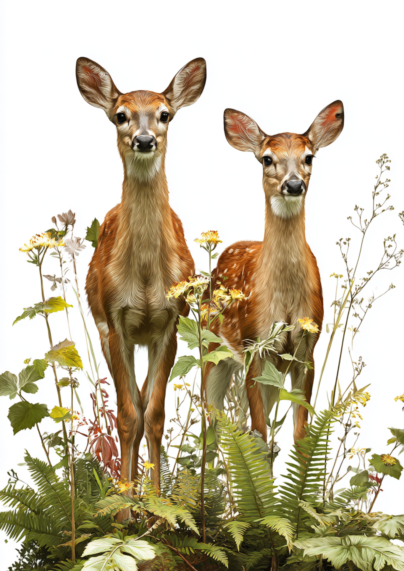 Sticker Sheet / Greeting Card – Deer Calves Full Cat. No. 5002