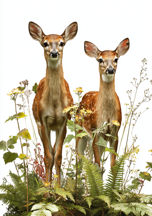 Sticker Sheet / Greeting Card – Deer Calves Full Cat. No. 5002
