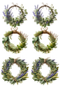 Wall Art Poster / Greeting Card / Sticker Sheet – Lavender Wreaths Collage Cat. No. 5007